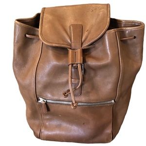 Coach Vintage Backpack Camel Cork Brown Gold Buckles Authentic Real Deadstock